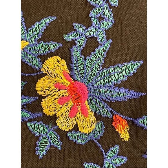 Topshop women’s one piece leotard mesh floral embroidered size 6 - Picture 5 of 5